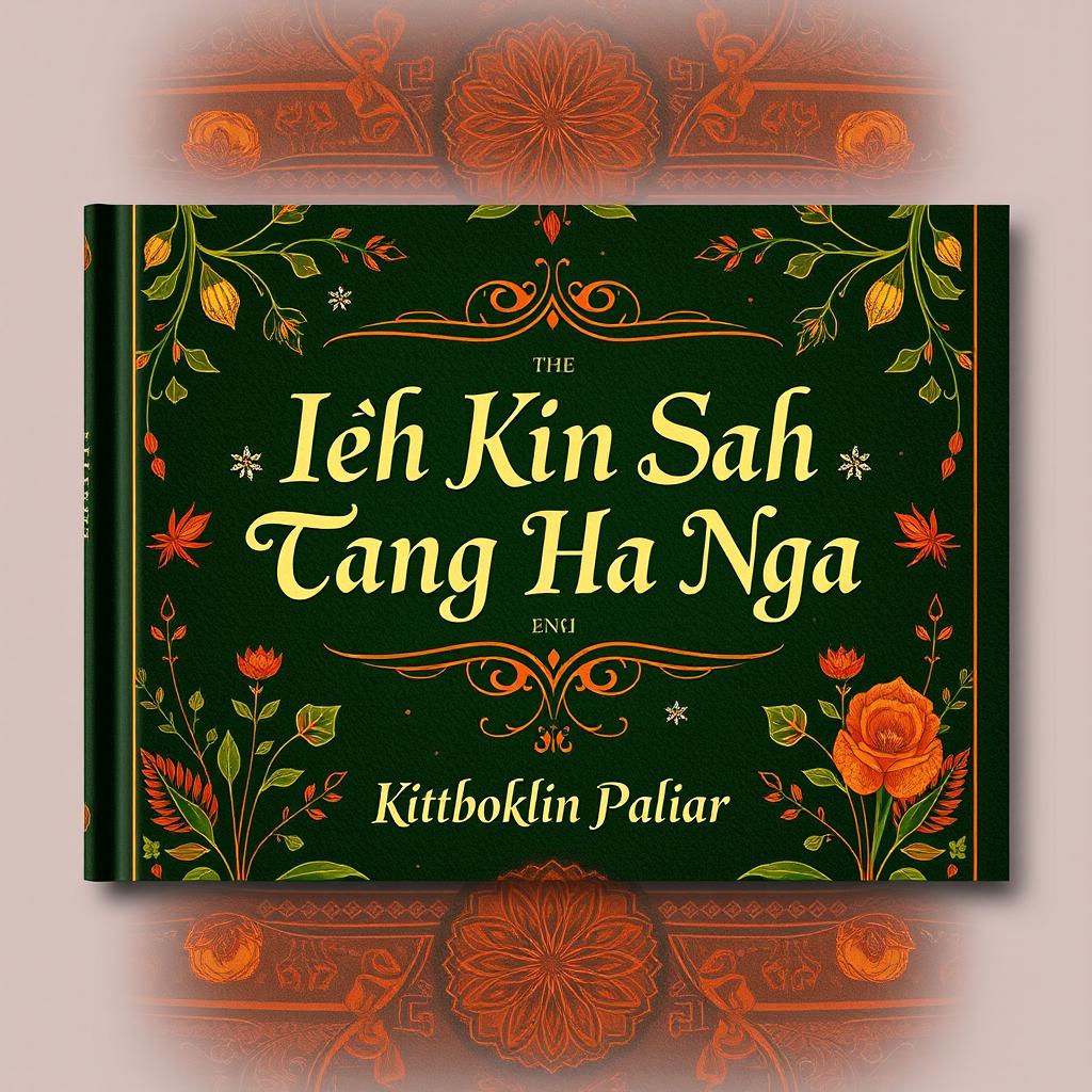 A visually striking book cover for 'Ieh Kin Sah Tang Ha Nga' by Kitboklin Paliar