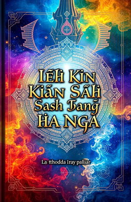 A beautiful, artistic book cover design for a fictional book titled 'IEH KIN SAH TANG HA NGA' by the author La thod da I Kitboklin paliar