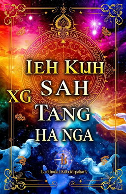 A beautiful, artistic book cover design for a fictional book titled 'IEH KIN SAH TANG HA NGA' by the author La thod da I Kitboklin paliar
