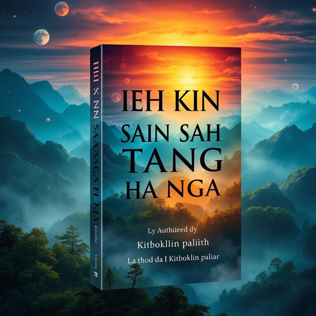 A visually striking book cover for 'IEH KIN SAH TANG HA NGA' authored by La thod da I Kitboklin paliar