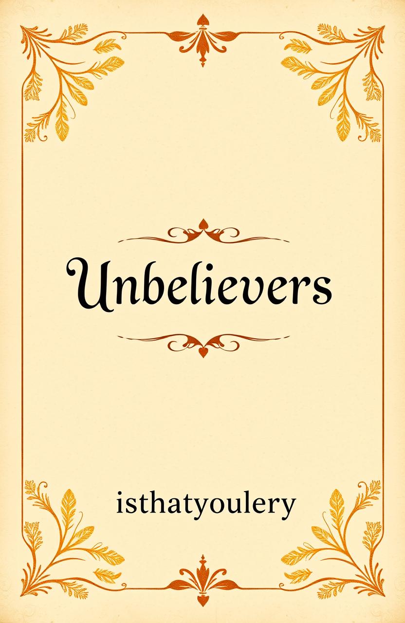 A vintage book cover for a fanfiction story titled 'Unbelievers' by the author 'isthatyoularry'