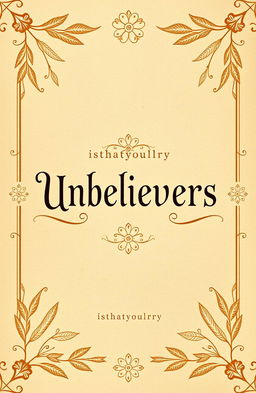 A vintage book cover for a fanfiction story titled 'Unbelievers' by the author 'isthatyoularry'