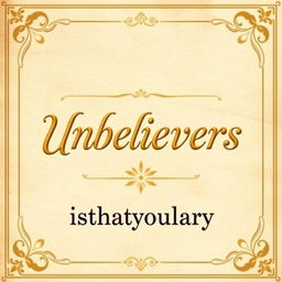 A vintage book cover for an AO3 Larry Stylinson fanfiction titled 'Unbelievers' by the author 'isthatyoularry'