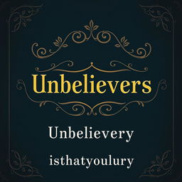 A vintage book cover for an AO3 Larry Stylinson fanfiction titled 'Unbelievers' by the author 'isthatyoularry'
