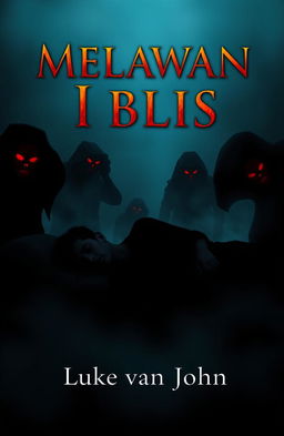 A5 book cover design for a book titled 'Melawan Iblis' written by Luke van John