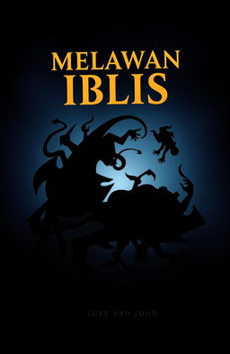 An A5 book cover design for 'Melawan Iblis' by Luke van John