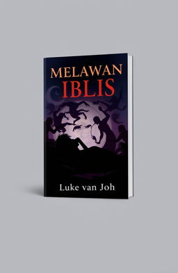 An A5 book cover design for 'Melawan Iblis' by Luke van John