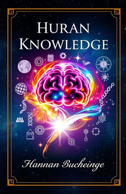 A visually striking book cover that embodies the theme of human knowledge and enlightenment