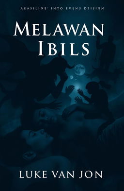 A5 size book cover design for a writer named Luke van John, featuring the title 'Melawan Iblis'
