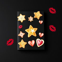 A stylish young adult-themed book cover featuring a striking black background