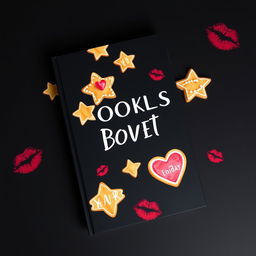 A stylish young adult-themed book cover featuring a striking black background