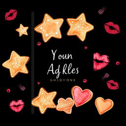 A stylish young adult-themed book cover featuring a striking black background
