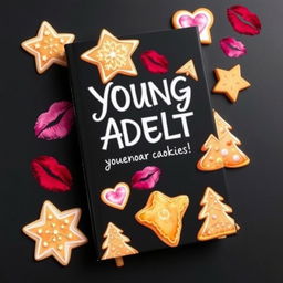 A captivating young adult-themed book cover featuring a sleek black background