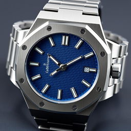 A luxurious sport watch design inspired by the Audemars Piguet Royal Oak and Patek Philippe Nautilus