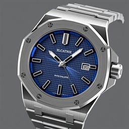 A luxurious sport watch design inspired by the Audemars Piguet Royal Oak and Patek Philippe Nautilus