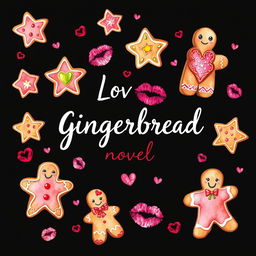 An elegant young adult-themed book cover featuring a deep black background