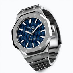 A luxurious sport watch design inspired by the Audemars Piguet Royal Oak and Patek Philippe Nautilus