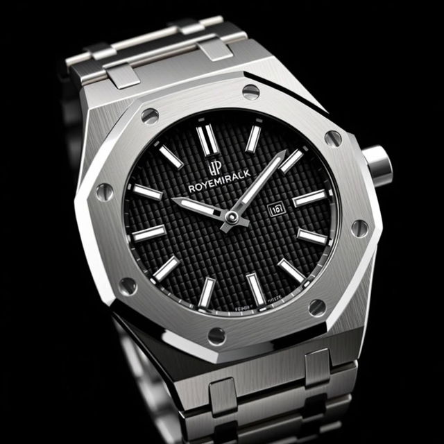 A luxurious watch design featuring the iconic octagonal bezel of the Audemars Piguet Royal Oak