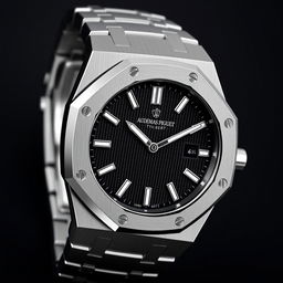 A luxurious watch design featuring the iconic octagonal bezel of the Audemars Piguet Royal Oak