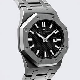 A luxurious watch design featuring the iconic octagonal bezel of the Audemars Piguet Royal Oak