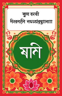 A vibrant and colorful cover page for a Bangla assignment, featuring traditional elements such as the Bangla script elegantly displayed in the center