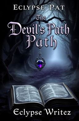 An imaginative and captivating book cover for a fantasy novel titled "The Devil's Path" by Eclypse Writez