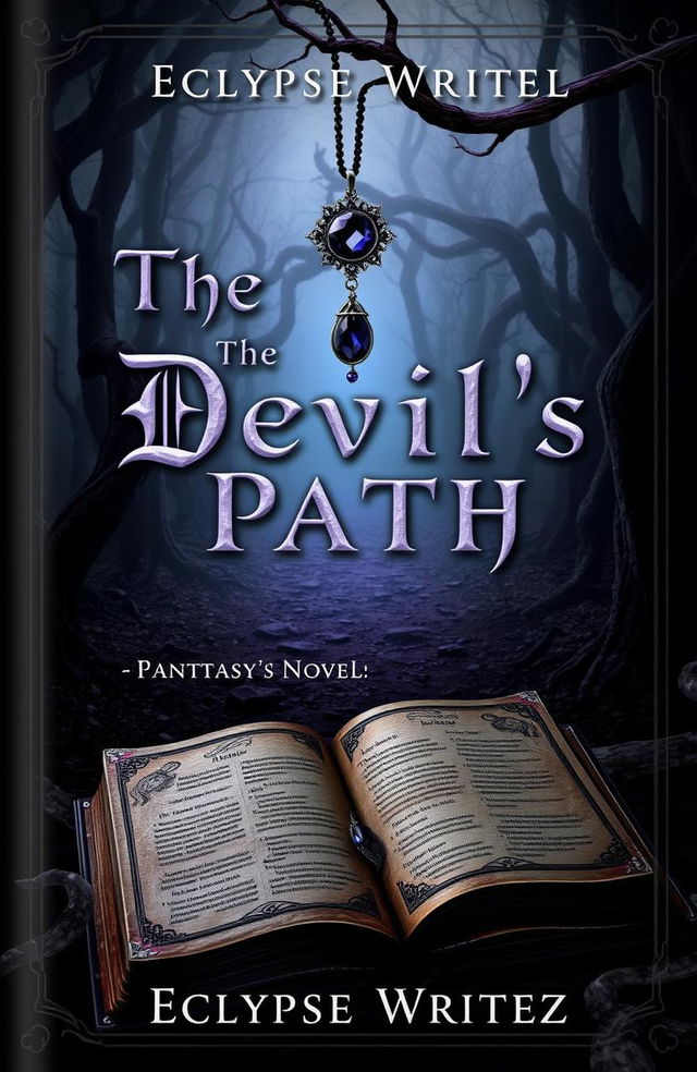 An imaginative and captivating book cover for a fantasy novel titled "The Devil's Path" by Eclypse Writez