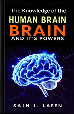 A captivating book cover titled 'The Knowledge of the Human Brain and Its Powers'