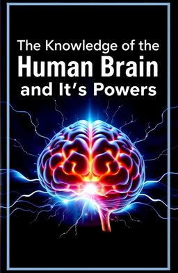 A captivating book cover titled 'The Knowledge of the Human Brain and Its Powers'