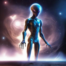 Illustrate a plasma alien as speculated by scientists about its possible existence.