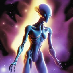 Illustrate a plasma alien as speculated by scientists about its possible existence.