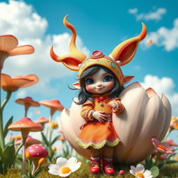 A whimsical, imaginative representation of a Liliputian-themed character, featuring a charming and playful design with exaggerated proportions