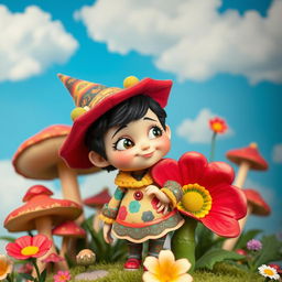 A whimsical, imaginative representation of a Liliputian-themed character, featuring a charming and playful design with exaggerated proportions