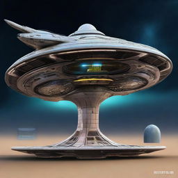 Illustrate a spaceship as it would look if designed and used by plasma aliens, based on scientific speculation.