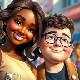 A realistic 3D cover featuring a girl and a boy together