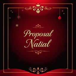 A beautifully designed Christmas proposal cover incorporating a rich gradient of red fading into black