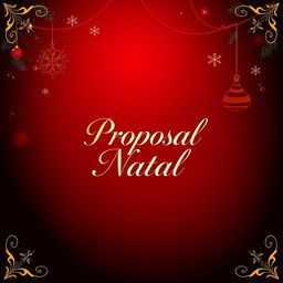 A beautifully designed Christmas proposal cover incorporating a rich gradient of red fading into black