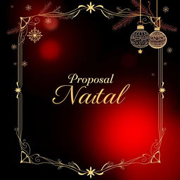 A beautifully designed Christmas proposal cover incorporating a rich gradient of red fading into black