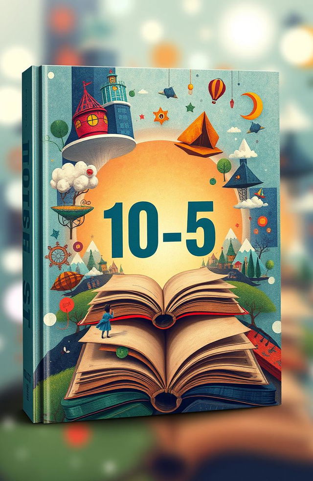 A captivating book cover design for a collection of short stories titled '10-5'