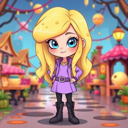 A cartoon-style avatar of an adult girl inspired by Gravity Falls and Cartoon Network art styles