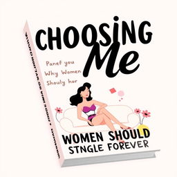 A book cover design for 'Choosing Me: Why Women Should Stay Single Forever'