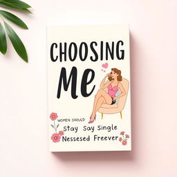 A book cover design for 'Choosing Me: Why Women Should Stay Single Forever'
