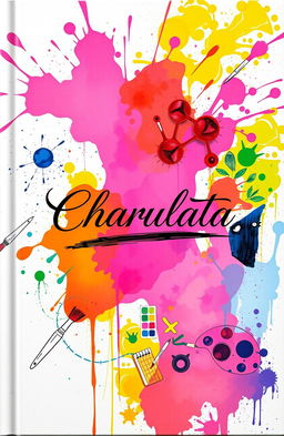 A captivating book cover titled 'Charulata' that symbolizes the themes of art and creation