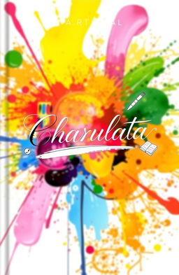 A captivating book cover titled 'Charulata' that symbolizes the themes of art and creation