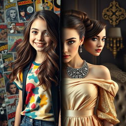 A captivating book cover featuring a girl split down the middle