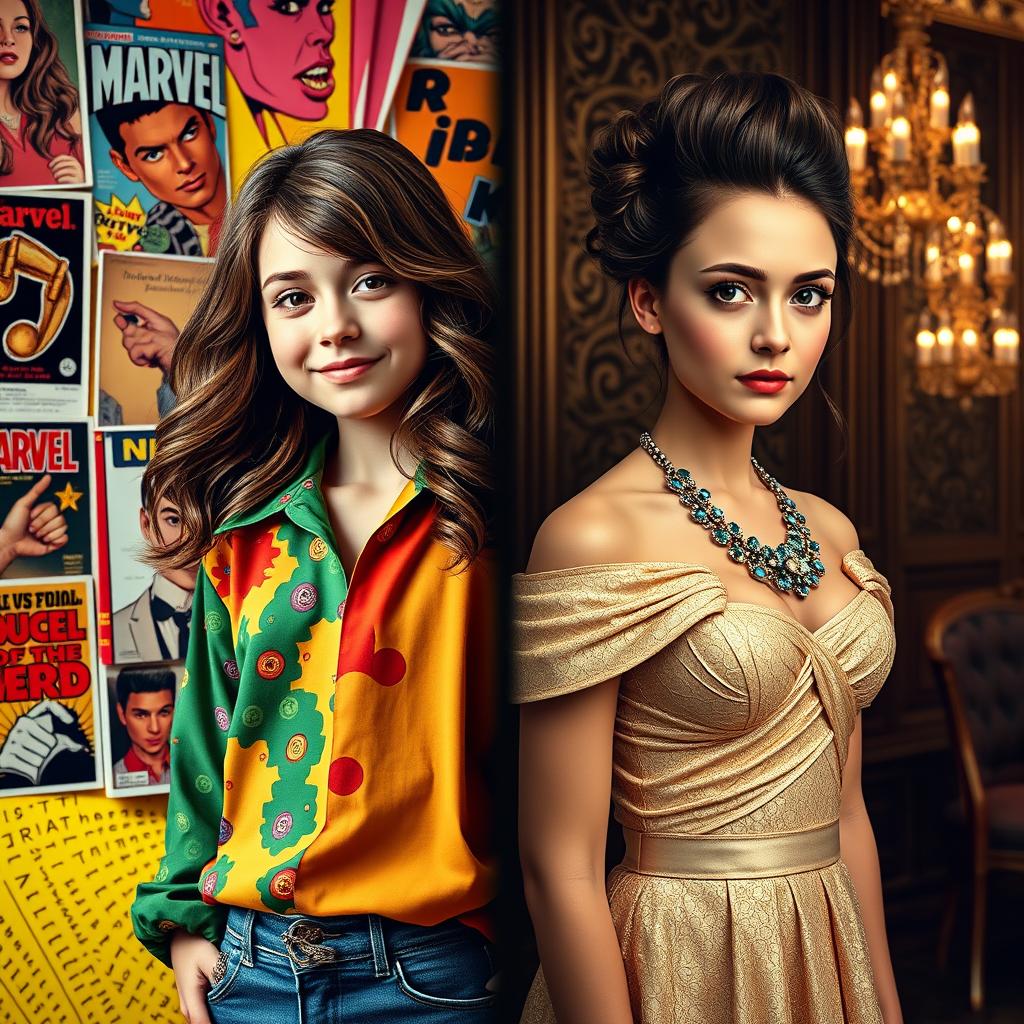A stunning book cover showcasing a girl split down the middle