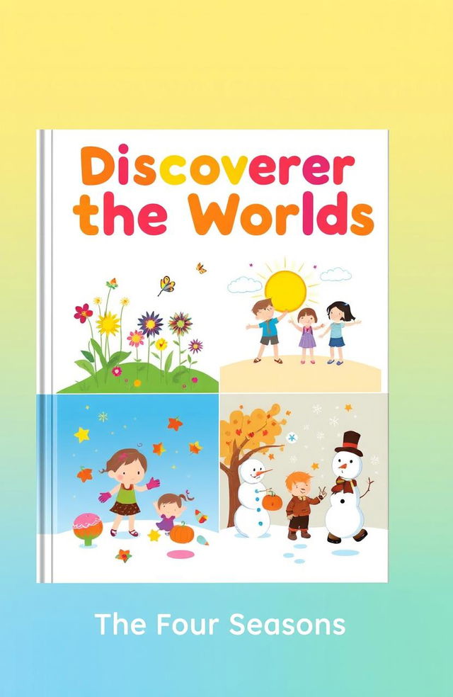 A children's book cover titled 'Discover the Worlds' with the subtitle 'The Four Seasons'