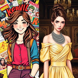 A visually striking book cover featuring two girls