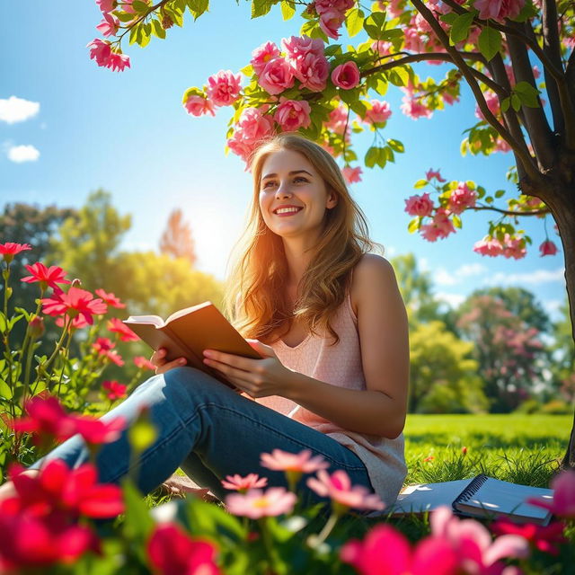 A serene and beautiful scene depicting the joys of being single