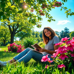 A serene and beautiful scene depicting the joys of being single